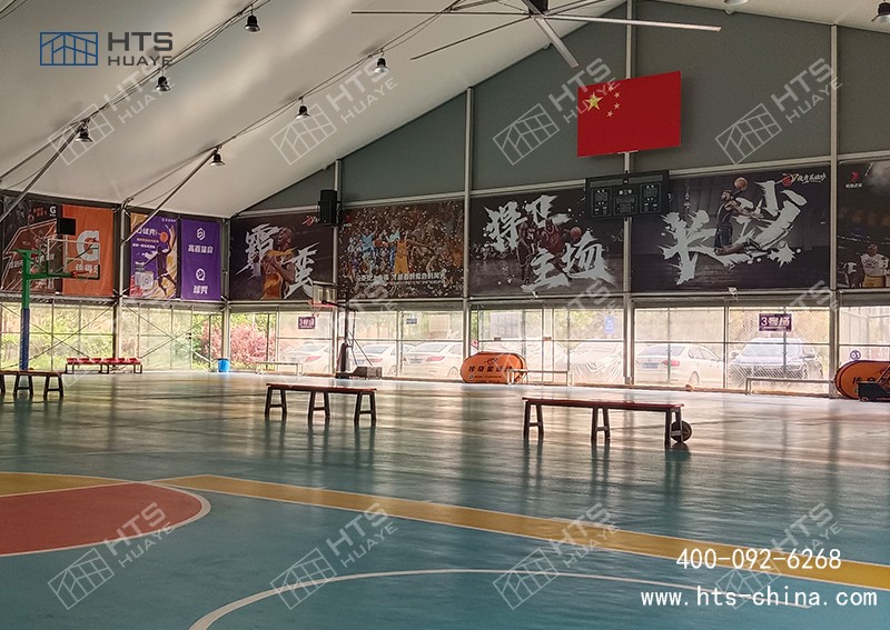 在湖南地區做的快速裝配式籃球場案例，保證看完讓您心動