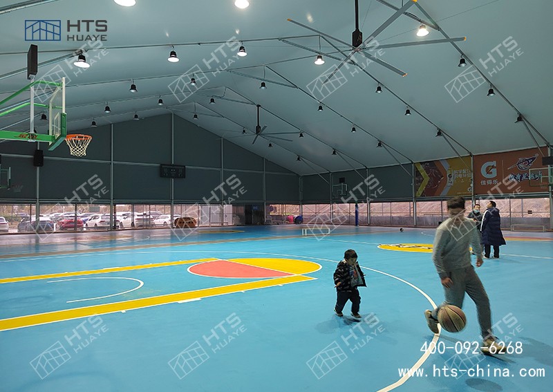 裝配式篷房籃球館實現 “一館多用”，極大地提升了場地使用效率